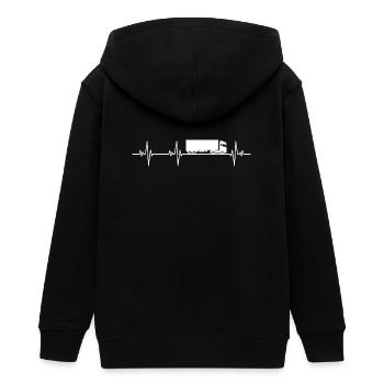 Lkw-Fahrer Lkw-Fahrer - Teenager Organic Kapuzenjacke Mini Cultivator von Stanley/Stella - Schwarz - Hinten - AI Model Teenager Male light (155cm)
