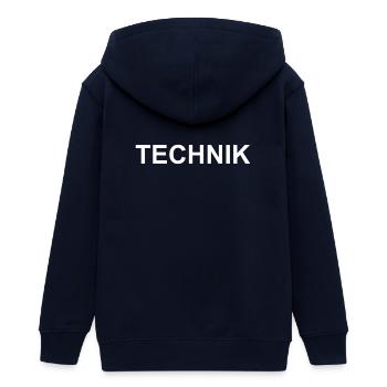 TECHNOLOGY Team Colleagues Working Cohesion - Teens Organic Zip-up Hoodie by Stanley/Stella - navy - Back - AI Model Teenager Male light (155cm)