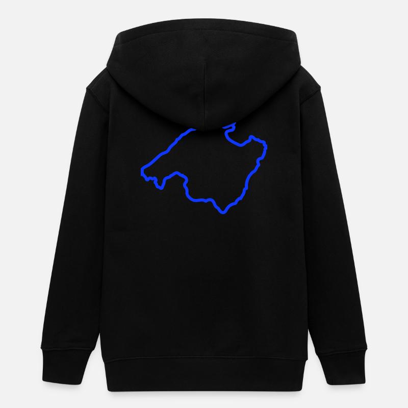 mallorca_umriss_land - Veste à capuche ado bio Stanley/Stella - noir