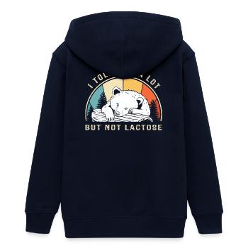 Allergie au lait Intolérance au lactose Flatulence - Veste à capuche ado bio Stanley/Stella - marine - Dos - AI Model Teenager Male light (155cm)