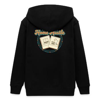 Accueil Hustle Rétro - Veste à capuche ado bio Stanley/Stella - noir - Dos - AI Model Teenager Male light (155cm)