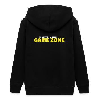 GAME ZONE - Teenager Organic Kapuzenjacke Mini Cultivator von Stanley/Stella - Schwarz - Hinten - AI Model Teenager Male light (155cm)