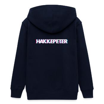 Hardtekk Tekk - Teenager Organic Kapuzenjacke Mini Cultivator von Stanley/Stella - Navy - Hinten - AI Model Teenager Male light (155cm)