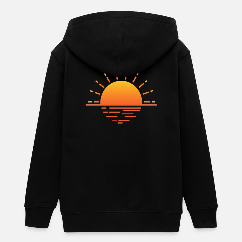 Coucher de soleil - Veste à capuche ado bio Stanley/Stella - noir
