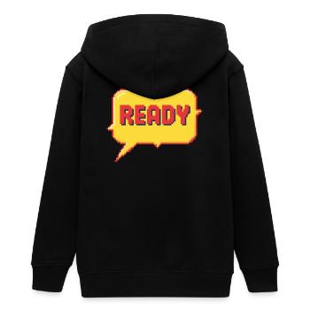 Ready Pixel Burst - Teenager Organic Kapuzenjacke Mini Cultivator von Stanley/Stella - Schwarz - Hinten - AI Model Teenager Male light (155cm)