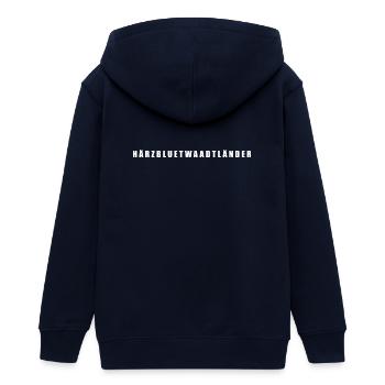 Härzbluetwaadtland Canton of Vaud Vaud - Teens Organic Zip-up Hoodie by Stanley/Stella - navy - Back - AI Model Teenager Male light (155cm)