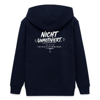 Ich bin nicht unmotiviert – Energiesparmodus - Teenager Organic Kapuzenjacke Mini Cultivator von Stanley/Stella - Navy - Hinten - AI Model Teenager Male light (155cm)
