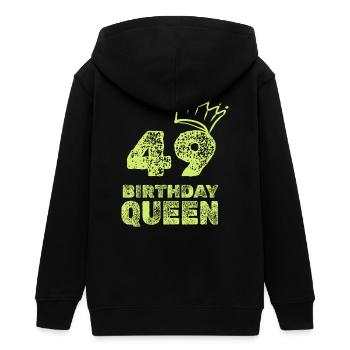 Birthday 49 - Teens Organic Zip-up Hoodie by Stanley/Stella - black - Back - AI Model Teenager Male light (155cm)