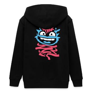 Kleine Monster: Punk-Affe mit Zwinkern - Teenager Organic Kapuzenjacke Mini Cultivator von Stanley/Stella - Schwarz - Hinten - AI Model Teenager Male light (155cm)