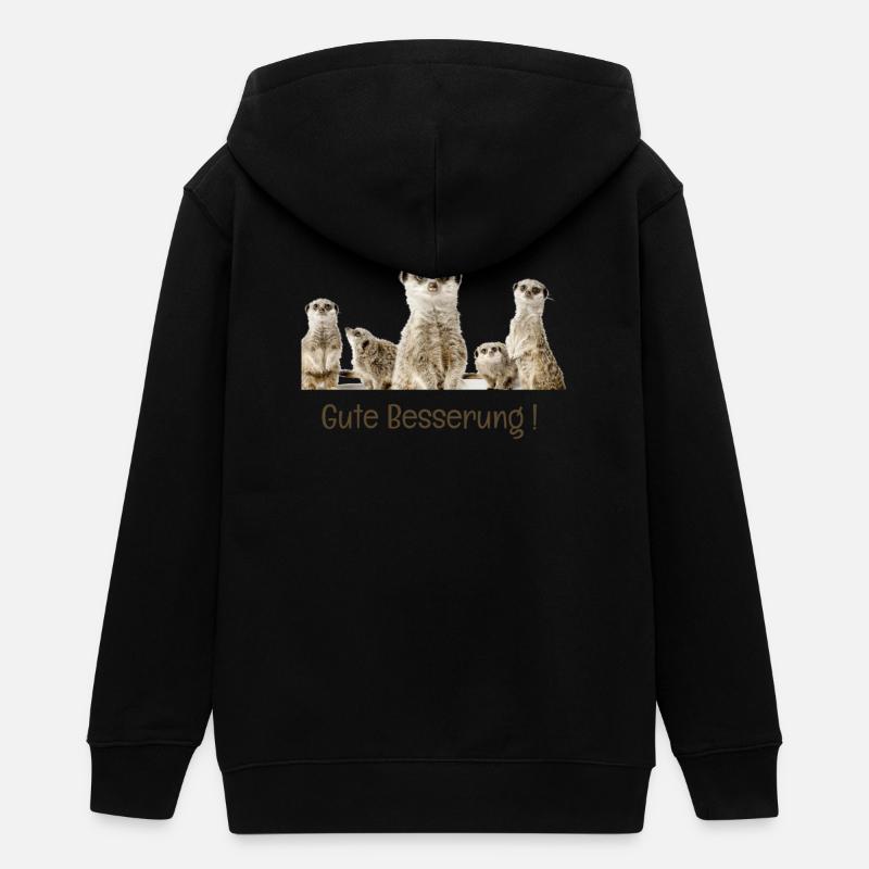 Guérissez bientôt - Veste à capuche ado bio Stanley/Stella - noir
