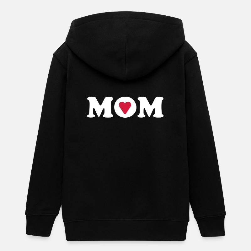 J'aime maman - Veste à capuche ado bio Stanley/Stella - noir