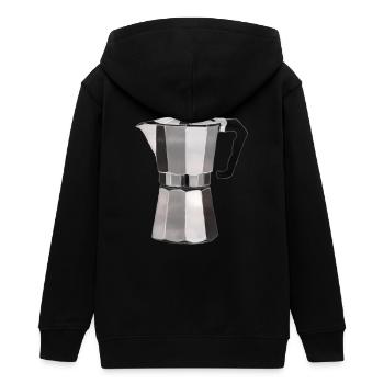 espresso - Teens Organic Zip-up Hoodie by Stanley/Stella - black - Back - AI Model Teenager Male light (155cm)