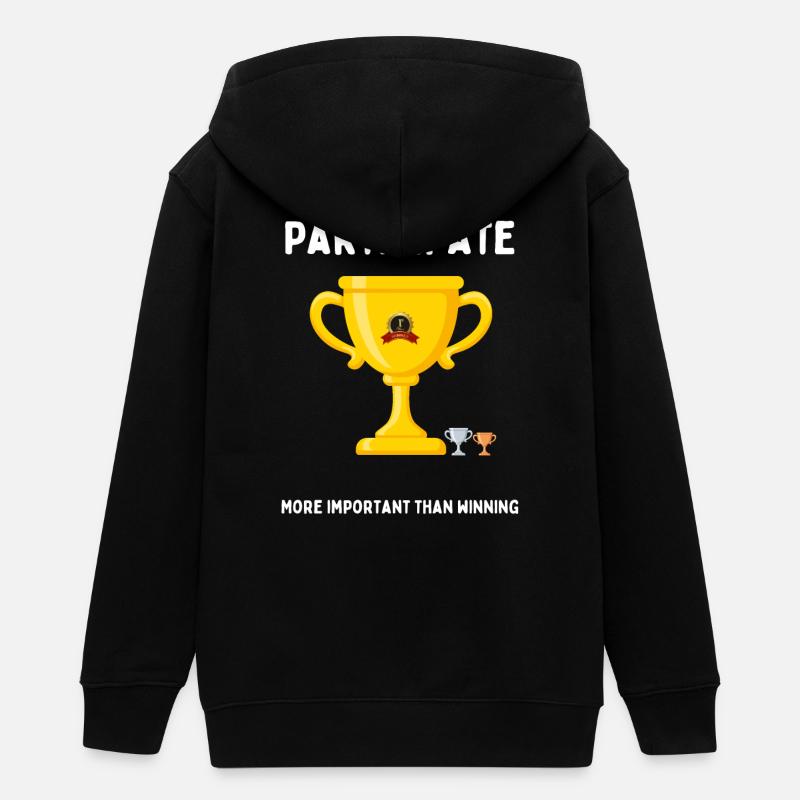 Participer - Veste à capuche ado bio Stanley/Stella - noir