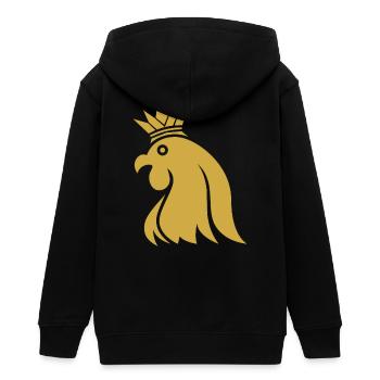 King of the Day - Teenager Organic Kapuzenjacke Mini Cultivator von Stanley/Stella - Schwarz - Hinten - AI Model Teenager Male light (155cm)