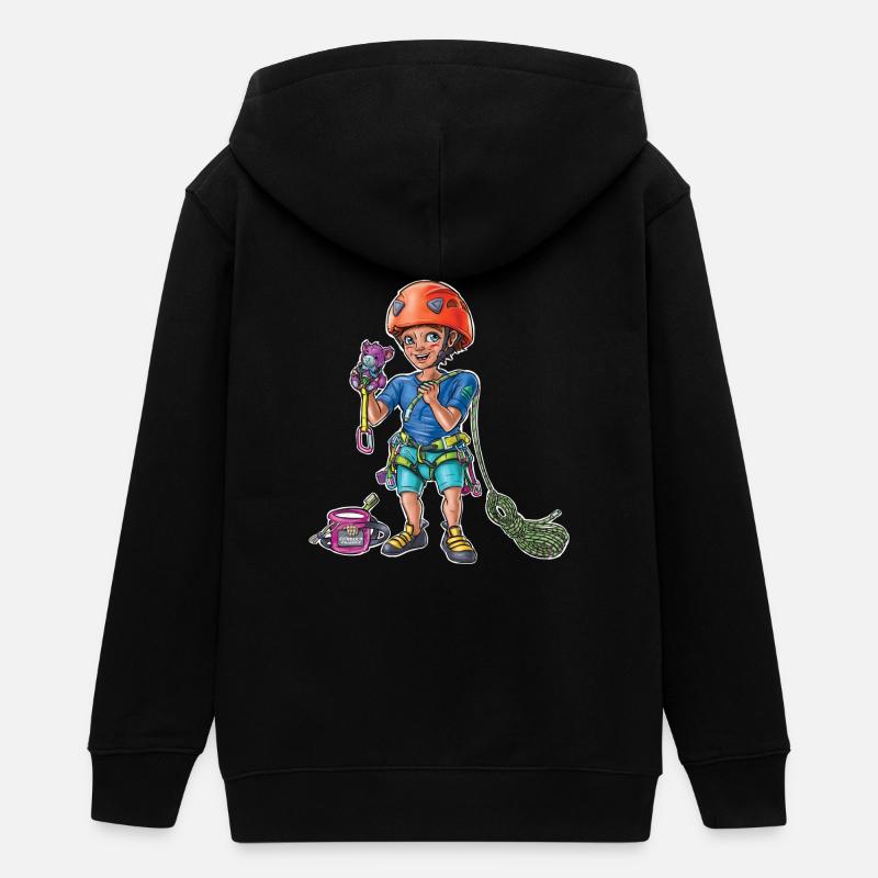 Petit bébé grimpeur 4 - Veste à capuche ado bio Stanley/Stella - noir