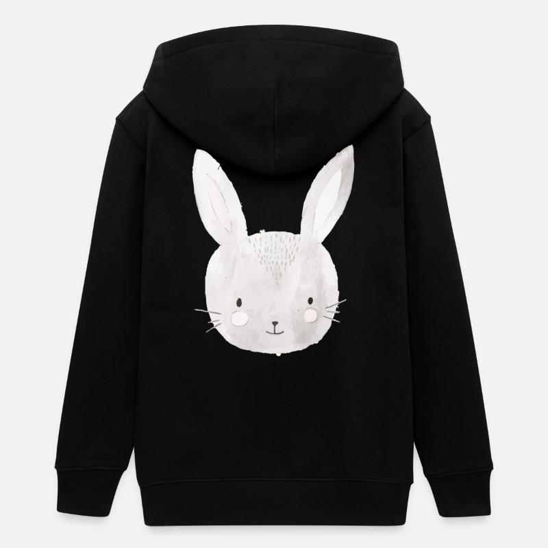 Lapin Lapin de Pâques - Veste à capuche ado bio Stanley/Stella - noir