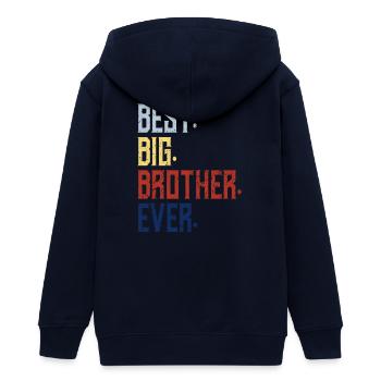 Meilleur big brother de tous les temps - Veste à capuche ado bio Stanley/Stella - noir - Dos - AI Model Teenager Male light (155cm)