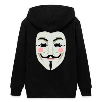 Anonymous - Teenager Organic Kapuzenjacke Mini Cultivator von Stanley/Stella - Schwarz - Hinten - AI Model Teenager Male light (155cm)