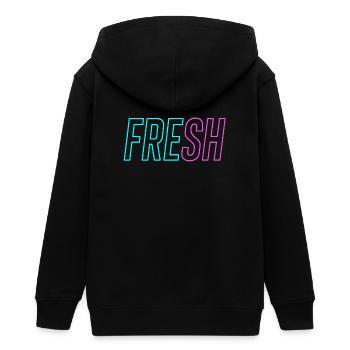 Neon FRESH Typografie Shirt - Teenager Organic Kapuzenjacke Mini Cultivator von Stanley/Stella - Schwarz - Hinten - AI Model Teenager Male light (155cm)