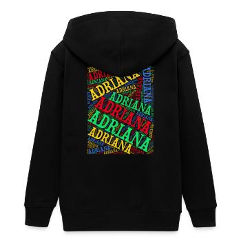 t-shirt Adriana t-shirt wortwolke geschenkidee - Teenager Organic Kapuzenjacke Mini Cultivator von Stanley/Stella - Schwarz - Hinten - AI Model Teenager Male light (155cm)