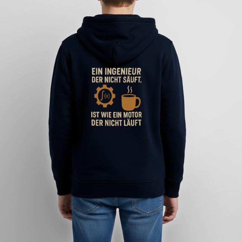 Engineer Humor Coffee Engine Teens Organic Zip-up Hoodie by Stanley/Stella