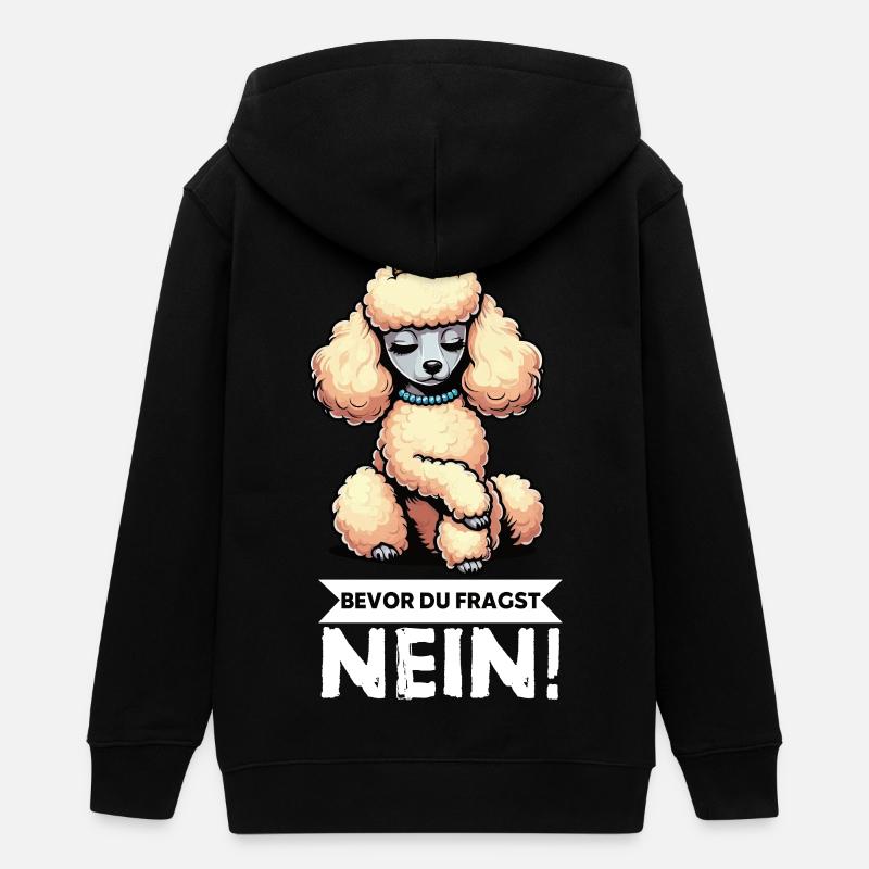 Avant de demander un Caniche Propriétaire de Caniche Chien - Veste à capuche ado bio Stanley/Stella - noir