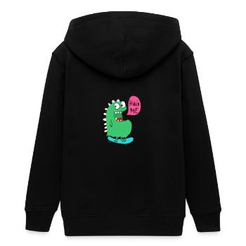 SkateboardMonster - Teenager Organic Kapuzenjacke Mini Cultivator von Stanley/Stella - Schwarz - Hinten - AI Model Teenager Male light (155cm)