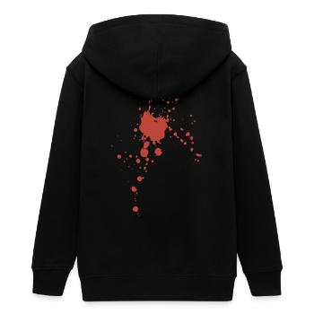 Sang déguisement Halloween sang Splatter costume - Veste à capuche ado bio Stanley/Stella - noir - Dos - AI Model Teenager Male light (155cm)