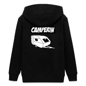 Camperin - Die besten Frauen der Welt! - Teenager Organic Kapuzenjacke Mini Cultivator von Stanley/Stella - Schwarz - Hinten - AI Model Teenager Male light (155cm)