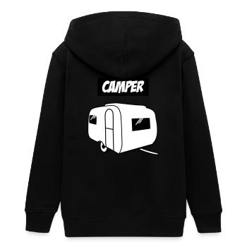 Camper - Teenager Organic Kapuzenjacke Mini Cultivator von Stanley/Stella - Schwarz - Hinten - AI Model Teenager Male light (155cm)