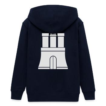 Hamburg Symbol Hamburger Wappen - Teenager Organic Kapuzenjacke Mini Cultivator von Stanley/Stella - Schwarz - Hinten - AI Model Teenager Male light (155cm)