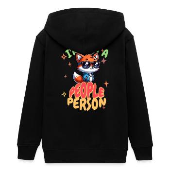 Introvert People - Teenager Organic Kapuzenjacke Mini Cultivator von Stanley/Stella - Schwarz - Hinten - AI Model Teenager Male light (155cm)