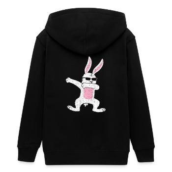 Dabbing Osterhase Ostern Geschenk Geschenkidee - Teenager Organic Kapuzenjacke Mini Cultivator von Stanley/Stella - Schwarz - Hinten - AI Model Teenager Male light (155cm)