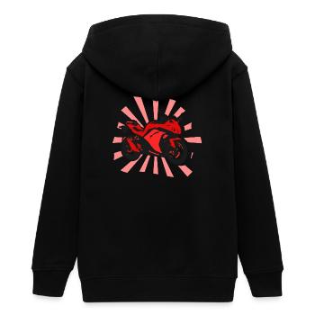 Motorrad Rennmotorrad Motorbike Geschenk - Teenager Organic Kapuzenjacke Mini Cultivator von Stanley/Stella - Schwarz - Hinten - AI Model Teenager Male light (155cm)
