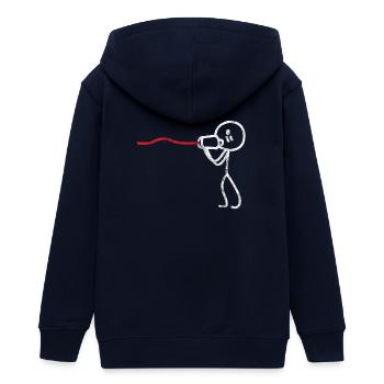 Partenaire de relation de partenariat - Veste à capuche ado bio Stanley/Stella - marine - Dos - AI Model Teenager Male light (155cm)