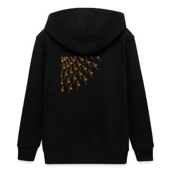 Posaune - Teenager Organic Kapuzenjacke Mini Cultivator von Stanley/Stella - Schwarz - Hinten - AI Model Teenager Male light (155cm)