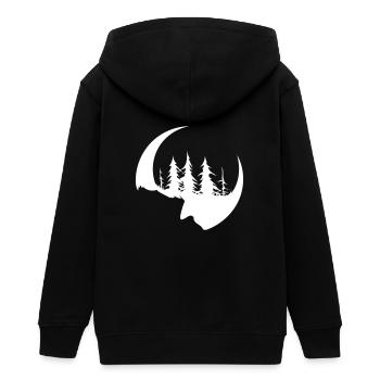 Dunkler Wald Gesicht und Sichel - Teenager Organic Kapuzenjacke Mini Cultivator von Stanley/Stella - Schwarz - Hinten - AI Model Teenager Male light (155cm)