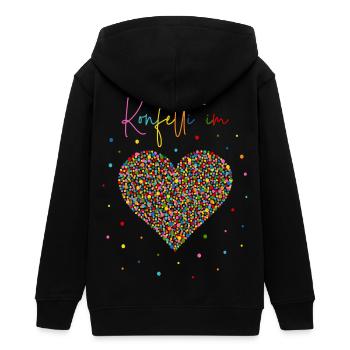 Konfetti im Herzen - Teenager Organic Kapuzenjacke Mini Cultivator von Stanley/Stella - Schwarz - Hinten - AI Model Teenager Male light (155cm)