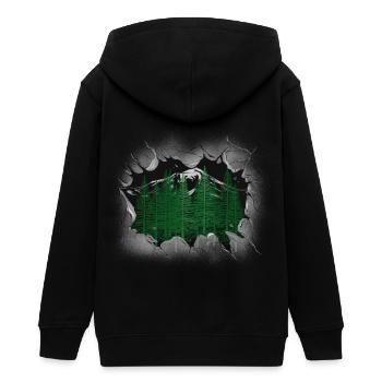 Forêt Épicéa Conifères Forêt Nature Arbres Arbre - Veste à capuche ado bio Stanley/Stella - noir - Dos - AI Model Teenager Male light (155cm)