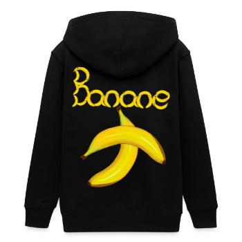 Banane Fruit de la banane - Veste à capuche ado bio Stanley/Stella - noir - Dos - AI Model Teenager Male light (155cm)
