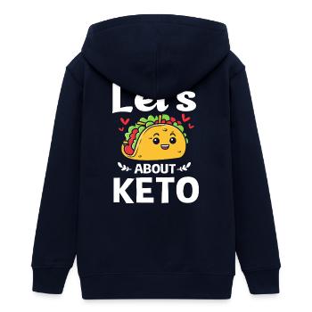 Keto - Teens Organic Zip-up Hoodie by Stanley/Stella - navy - Back - AI Model Teenager Male light (155cm)
