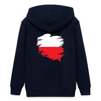 Drapeau polonais - Veste à capuche ado bio Stanley/Stella - marine - Dos - AI Model Teenager Male light (155cm)