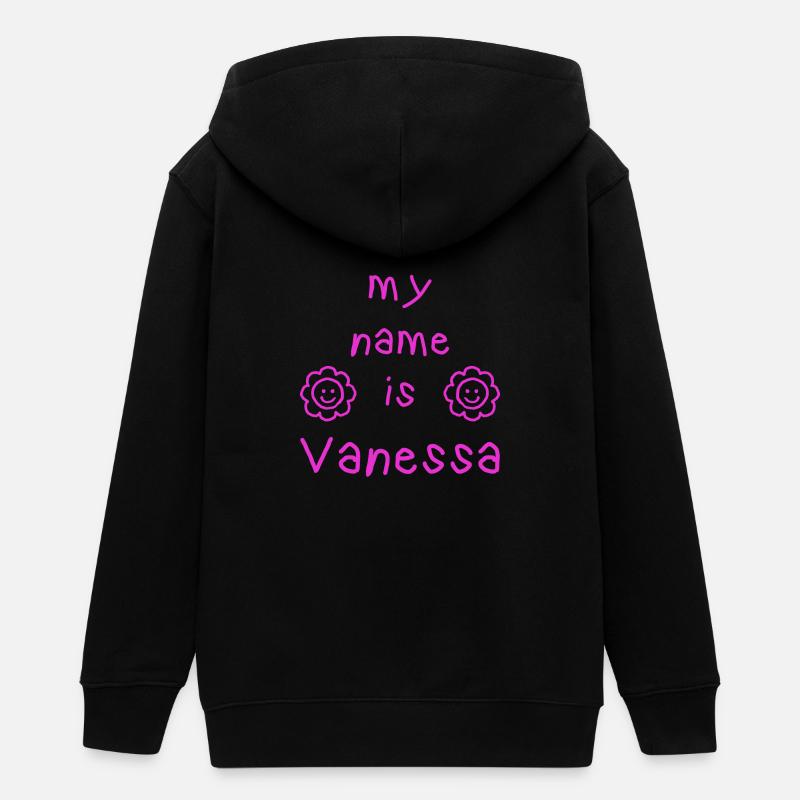 VANESSA MY NAME IS - Veste à capuche ado bio Stanley/Stella - noir