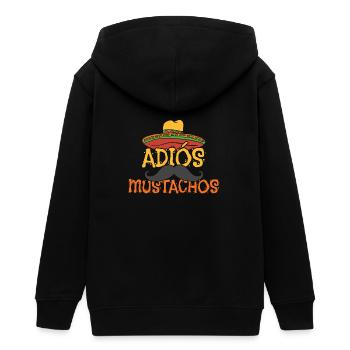 Hipster Bart Zeitgeist Lifestyle Swag Mustache - Teenager Organic Kapuzenjacke Mini Cultivator von Stanley/Stella - Schwarz - Hinten - AI Model Teenager Male light (155cm)