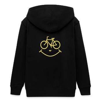 Fahrrad - Teenager Organic Kapuzenjacke Mini Cultivator von Stanley/Stella - Schwarz - Hinten - AI Model Teenager Male light (155cm)
