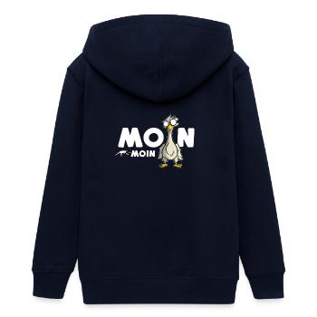 Moin Moin Mer du Nord - Veste à capuche ado bio Stanley/Stella - marine - Dos - AI Model Teenager Male light (155cm)