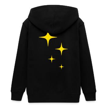 Funkeln Glitzer Sterne - Teenager Organic Kapuzenjacke Mini Cultivator von Stanley/Stella - Schwarz - Hinten - AI Model Teenager Male light (155cm)