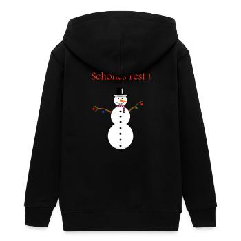 Schneemann schönes Fest - Teenager Organic Kapuzenjacke Mini Cultivator von Stanley/Stella - Schwarz - Hinten - AI Model Teenager Male light (155cm)