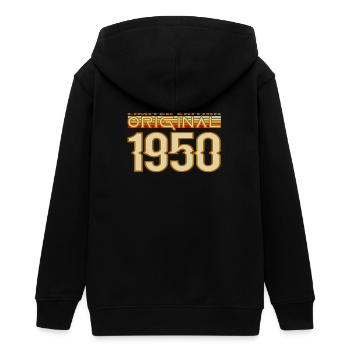 Original 1950 Retro Print - Veste à capuche ado bio Stanley/Stella - noir - Dos - AI Model Teenager Male light (155cm)