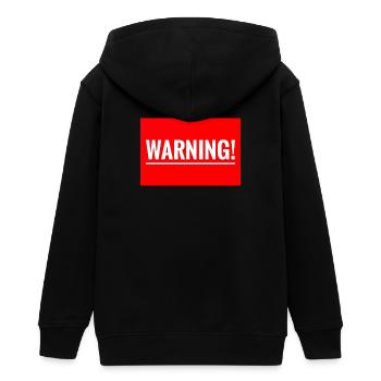 Warnung Flexibles Stickdesign - Teenager Organic Kapuzenjacke Mini Cultivator von Stanley/Stella - Schwarz - Hinten - AI Model Teenager Male light (155cm)